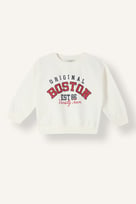 Regular Fıt Bisiklet Yaka Baskılı Sweatshirt Kumaşı Sweatshirt Erkek Bebek