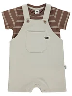 Civil Baby Çizgili Tişört 2'li Set 6-18 Ay Slopet - Bej