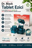 Dr. Black İlaç Tablet Ezici BPA Free Kompakt Tasarım