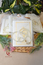 Yasin Tül Kese Termoderi Kaplı-Arapça Türkçe Okunuşlu ve Mealli–Mevlid ve Bebek Hediyeliği (10 Adet)