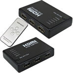Powermaster 5 Giriş 1 Çıkış Hdmi Switch Toplayıcı Kumandalı Adaptörsüz