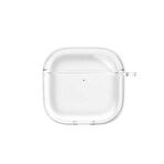 Apple Airpods 4. Nesil Uyumlu Kılıf Şeffaf Kristal Silikon Sert PC Şeffaf Kılıf 14