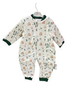 Mini Damla Uyku Tulumu Albimini Dağınık Desenli Yeşil