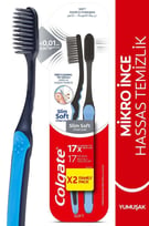 Colgate Mikro İnce Siyah Hassas Temizlik Yumuşak Diş Fırçası 1+1