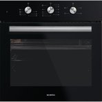 Kumtel Kristal Siyah Cam Turbo Ankastre Set (DA6-830 Siyah Davlumbaz + KO-40TAHDF Ankastre Siyah Ocak + B66 - SF2 (MT) 4 Pro 3 Düğme (Plus)