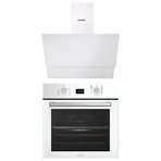 Kumtel Digital Plus 15 Programlı 2'li Beyaz Ankastre Set (Fırın-Davlumbaz)