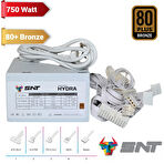SNT Hydra-W 750W 80+ Bronze Beyaz Kasa Power Supply 