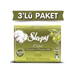 Sleepy sensitive ıslak havlu 3x50'li kapaklı zeytinyağlı  