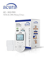 Acura AC-933 PRO Şarj Edilebilir, Çift Kanallı 22 Programlı Profesyonel Tens Cihazı