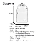 Classone BP-WTX304G 15.6" Laptop Sırt Çantası