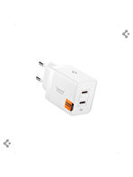 Spigen 47W USB-C 2 Port Mini Hızlı Şarj Aleti Samsung PPS 2.0 / Isı Düşürücü GaN Pro Akım Korumalı PD 3.0 / SCP / FCP Protokol Güç Adaptörü iPhone & Android & iPad & MacBook Type-C White