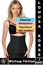 Premium Kaymaz Karın Bel Sıkılaştıran Toparlayan Ağrı Azaltan Hamile Doğum Sonrası LOHUSA KORSE