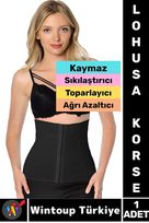 Premium Kaymaz Karın Bel Sıkılaştıran Toparlayan Ağrı Azaltan Hamile Doğum Sonrası LOHUSA KORSE