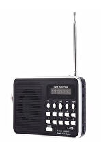 Dijital Ekranlı Şarjlı Taşınabilir Radyo Usb Tf Destekli Cep Radyosu