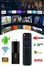 Tv Stick Ultra Hd Android Tv Box 4k Medya Oynatıcı Smart Tv Wifi Kolay Kurulum Yeni Sürüm