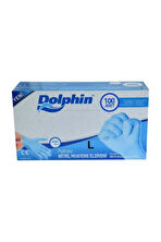 Dolphin Pudrasız Nitril Eldiven Large Mavi 100'lü Paket