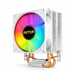 AKTUF AK2X Rainbow 2 Bakır Borulu 105 Tdp Amd/İntel Kule Tipi Yüksek İşlemci Soğutucusu Beyaz