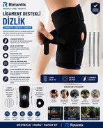 Rotantix Ligament Destekli Dizlik Siyah Çift Yönlü Standart