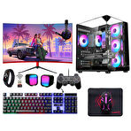 Turbox Tx6391 Ryzen 5 5500 32GB 1TB NVMe SSD 8GB RX580 23.8 Curved Monitör Oyun Hazır Sistem