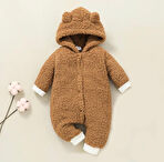 Peluş Çocuk Uyku Tulumu Welsoft-Kahverengi | 3-6 ay