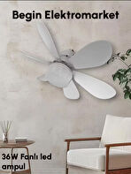 36w 6 Kanatlı tavan vantilatör uzaktan kumandalı led ışıklı