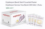 Enjeksiyon Bandı Steril Yuvarlak Flaster Enjeksiyon Sonrası Yara Bandı 100 Adet 1 Kutu