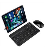 Samsung Tab S10 FE+ Plus 13.1" Tablet İçin Uyumlu Slim Şarjlı Türkçe Bluetooth Klavye ve Mouse Seti