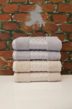Elissa 4'lü Havlu - Gri Bej