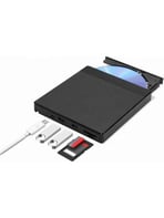 USB 3.0 Harici DVD-RW CD/DVD Yazıcı & Okuyucu – SD/TF Kart Okuyucu, USB Hub Çoklayıcı, Tak Çalıştır, Laptop & PC Uyumlu