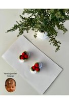 Yenidoğan El Emeği Kokina Çiçeği - Klips Saçsız Bebek Tokası 2'li Bebek Toka Seti