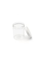 300 ml - Şeffaf Pet Plastik Kavanoz - Beyaz Kapak - 5 Adet