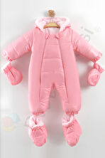 YENİ Patikli İçi Peluş Eldivenli Kapüşonlu Çocuk Kar Kışlık Kız Bebek Astronot Tulum Kozmonot Mont