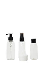 Seyahat Boy Boş Plastik Şişe Ve Kavanoz Seti 4'lü