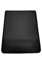 🛒 Siyah Dikdörtgen Bilek Destekli Mouse Pad – Ergonomik Sünger Doldurmalı, Kaymaz Tabanlı Fare Altlığı (18,5x23 cm)