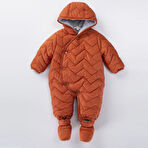 Kapitone İçi Kürklü Peluş Çıtçıtlı Kışlık Kapüşonlu Çocuk Erkek Bebek Astronot Tulum Kozmonot Mont