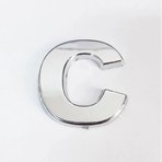 Cemax C Harfi  3,75 cm Krom Yapışkanlı