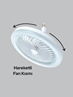 Hzr Fanlı Uzaktan Kumandalı Led Ampul E27 40w