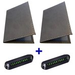 Microcase Suni Deri OTO Ruhsat Kabı Kılıfı Ruhsatlık + Ön Arka Panel Numaratör 2 Adet- SİYAH AL5038
