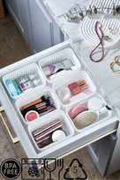6'lı Modüler Takı Makyaj Organizer - Banyo Çekmece İçi Düzenleyici Buzdolabı Organizeri Beyaz