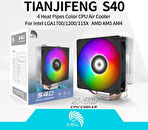 EK-Tech S40 Kule Tipi Rgb Fan Amd-Intel Işlemci Soğutucu