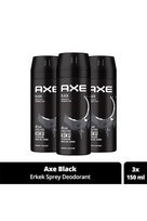 Axe Black Deodorant & Body Spray 150 ml x3
