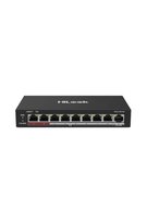 HILOOK NS-0109P-60(B), 8 Port, Megabit, PoE 60W, 1 Port Megabit Uplink, Long Range 250Metre, Yönetilemez, Masaüstü Switch