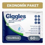 Giggles 90x180 Yatak Koruyucu Örtü  2 Paket 60 Adet