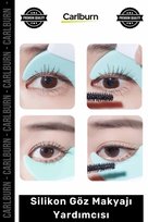 Özel Üretim Maskara Eyeliner Uygulama Aparatı Pratik Makyaj Aksesuarı Silikon Göz Makyajı Yardımcısı