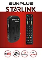 Sunplus Starlink Turbo HD 2024 Çanaklı-Çanaksız Wi-fi Dahil Full Hd Sınırsız Sinema Paketli Uydu Alıcısı