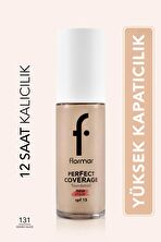 Flormar Perfect Coverage Yoğun Kapatıcı Su Bazlı Fondöten (PEMBE ALT TON) -131 Warm Nude -8682536070553