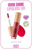 Vivid Shine Lipgloss Nemlendirici Işıltılı Dudak Parlatıcısı - 101 Drop Everything Red - Kırmızı