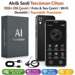 Akıllı Sesli Tercüman Cihazı 100+ Dil Çeviri  Foto & Ses Çeviri Wi-Fi Destekli Taşınabilir Translat