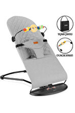 Balance Lüx Pamuklu Keten Üç Kademeli Sallanan Ana Kucağı ( Oyuncak Aparatı Ve Seyahat Çantası )