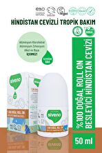 Siveno %100 Doğal Roll On Hindistan Cevizli Deodorant Ter Kokusu Önleyici Bitkisel Leke Bırakmayan Vegan 50 ml
